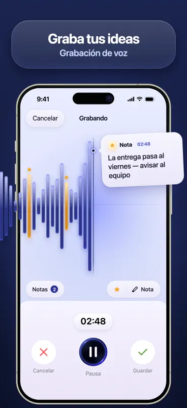 Nota de Voz - Microfono App screenshot 1 of 9
