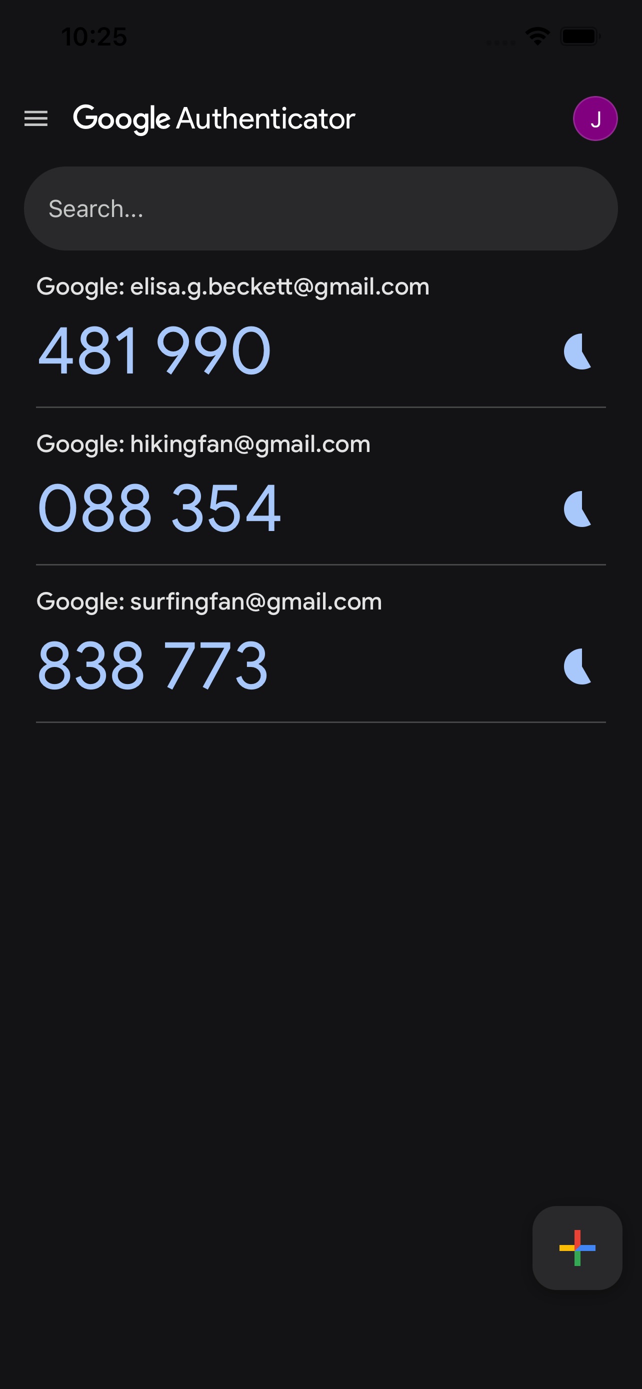 Google Authenticator screenshot 6