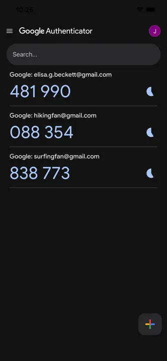 Google Authenticator: Screenshot 6 von 6