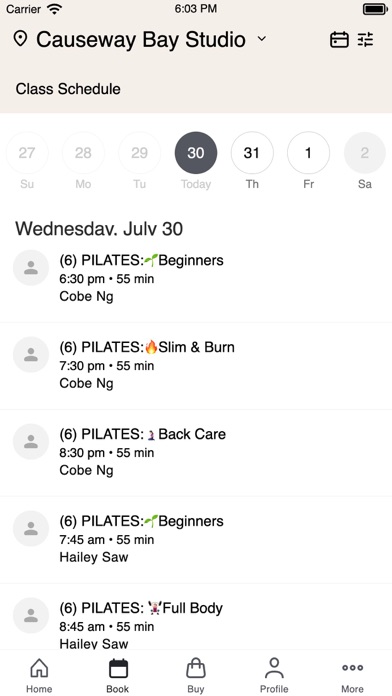 Yoga Senses & Pilates Screenshot