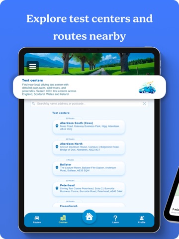 Driving Practice Routes iPad screenshot
