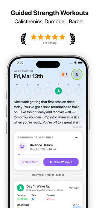 Fitloop: Calisthenics Workout Screenshot 1 of 7