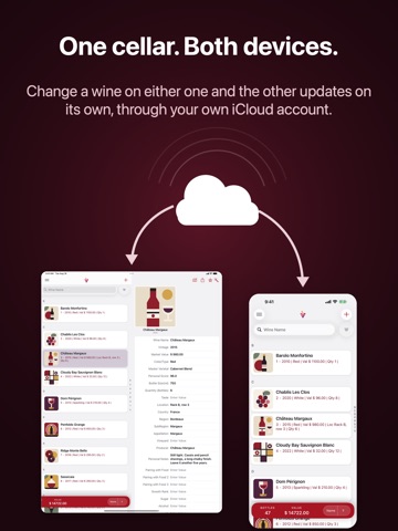 Wine Cellar Database iPad screenshot