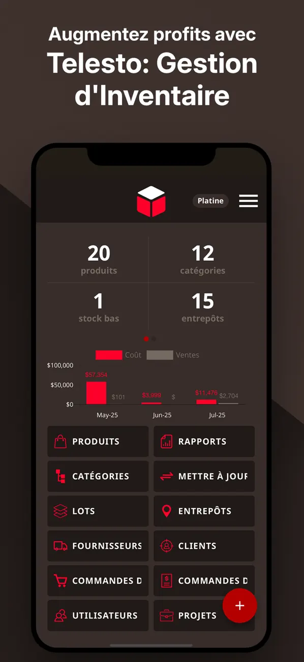 Screenshot #1 pour Telesto: Gestion d'Inventaire