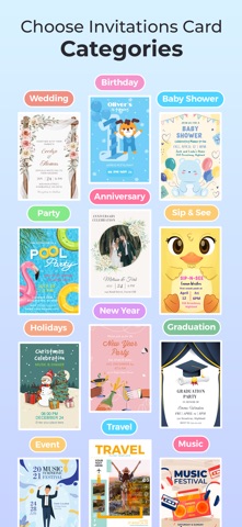 Invitation Maker - Invites4U iPhone screenshot