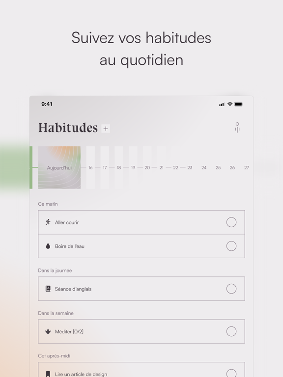 Screenshot #5 pour Habitudes, Suivi de résolution