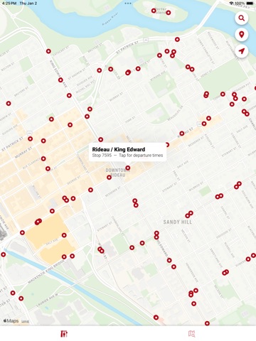 Ottawa Transit (OC Transpo) iPad screenshot