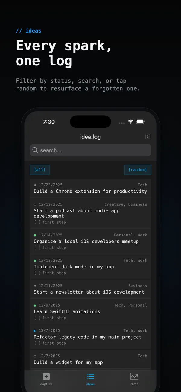 Screenshot #2 pour idea.log