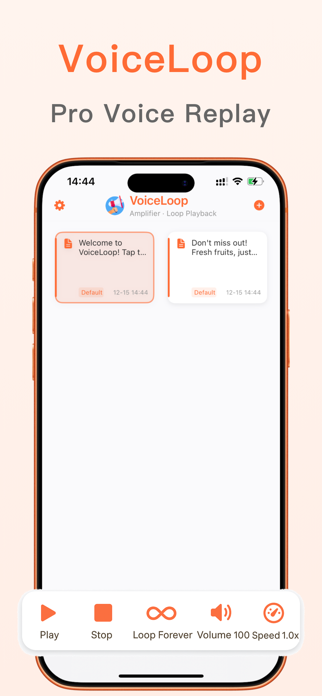 VoiceLoop-TTS Loop Player Screenshot 1 of 3