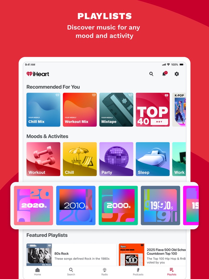 #7. iHeart: Radio, Music, Podcasts (iOS) Podle: iHeartMedia Management Services, Inc.