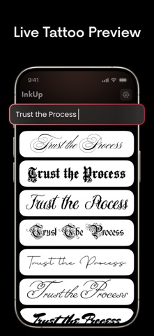 InkUp - AI Lettering tattoo screenshot
