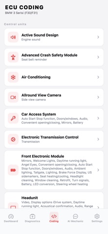 CarCoding: OBD2 Car Scanner Screenshot 3 of 10