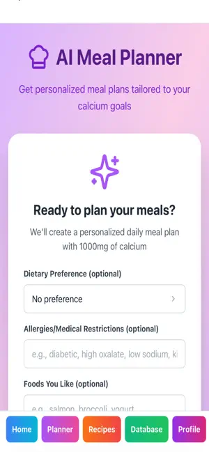 Calcium From Foods: Tracker screenshot 4