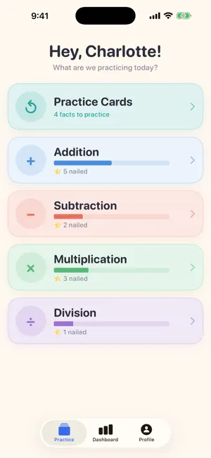 Math Facts On the Go screenshot 1