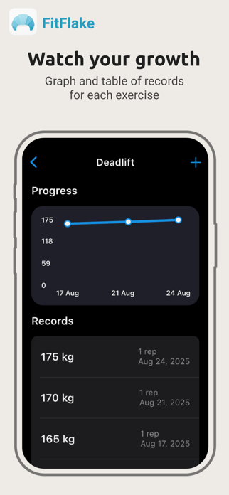 FitFlake Gym Records Tracker Screenshot 2 of 5