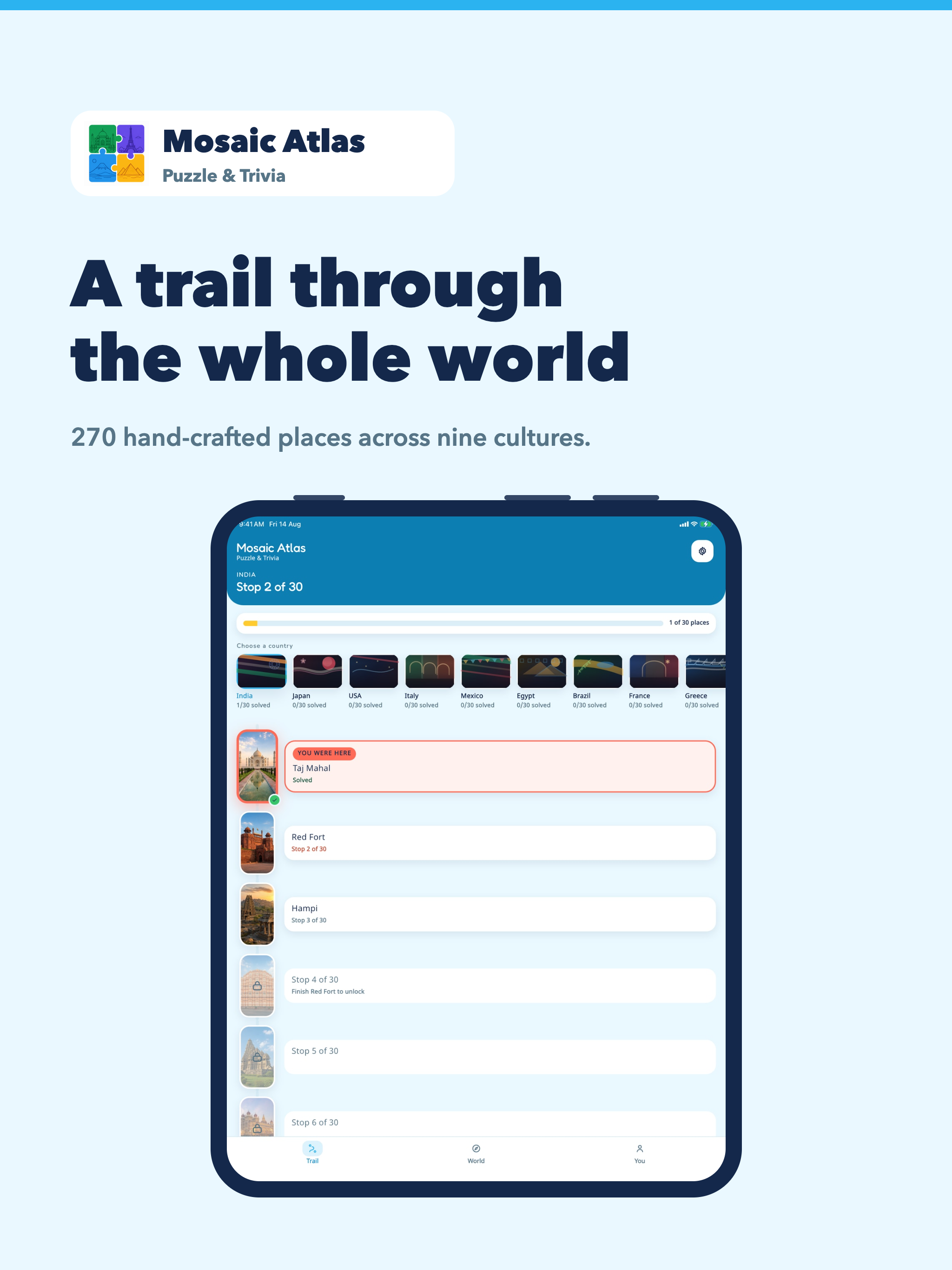 Mosaic Atlas: Puzzle & Trivia screenshot 5