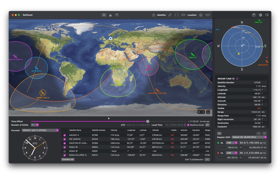 #1. SatGazer (macOS) 由: Frederik Mrozek