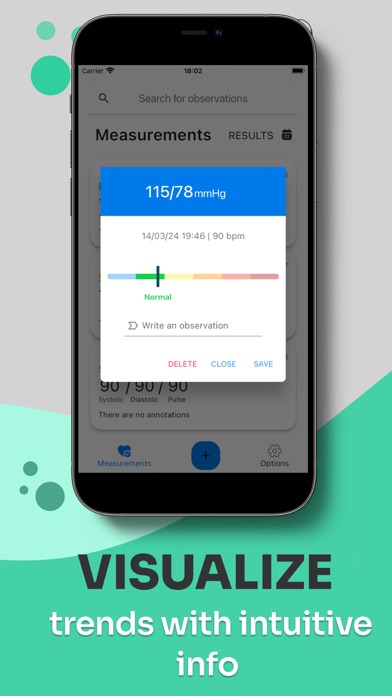 Blood Pressure Monitor Tracker Screenshot