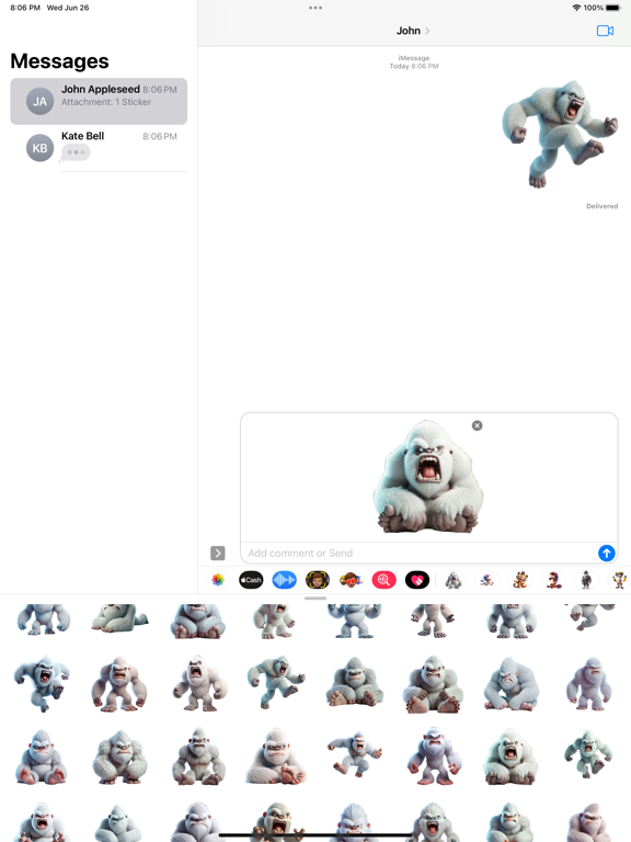 Screenshot #5 pour Angry Yeti Stickers
