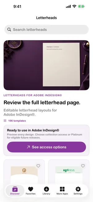 Letterheads for InDesign® screenshot 1