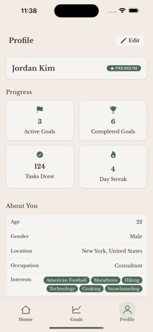Incremental: AI Goal Planner screenshot