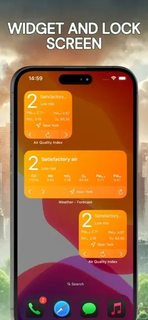 Pollution • Pollen • Widget screenshot 3