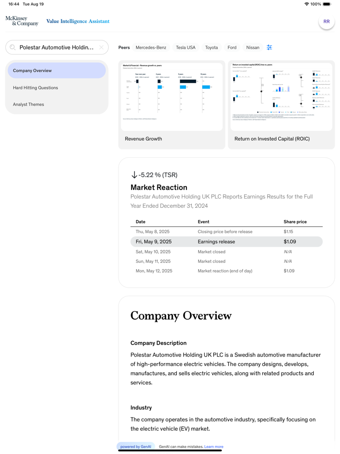 McKinsey Value Intelligence