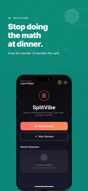 SplitVibe: AI Bill Splitter screenshot 1