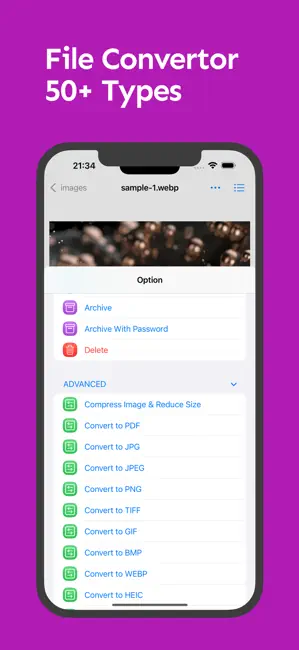 Fileso: unzip tar gz rar 7z xz iPhone screenshot 3