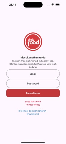 Draiv Food - Mitra Kuliner iPhone screenshot 1