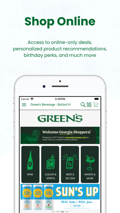 Green's Beverages Atlanta Screenshot