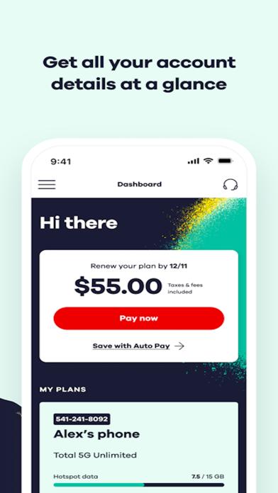 Screenshot #2 pour My Total Wireless: Account App