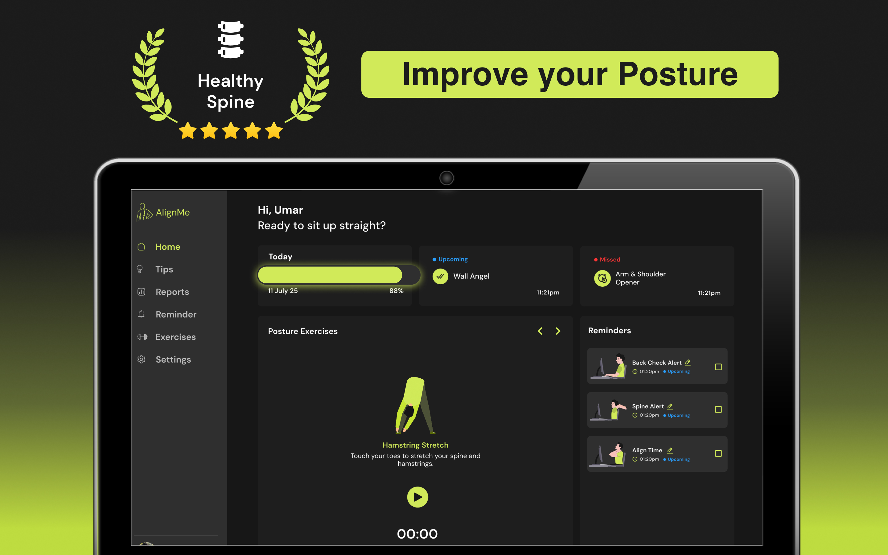Posture Reminder - AlignMe screenshot 26