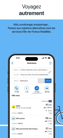 Capture d'écran de Île-de-France Mobilités sur iPhone 5