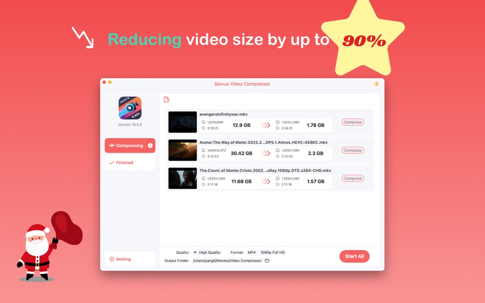 #1. Siovue Video Compressor (macOS) 由: Siovue Technology Co.,Ltd.