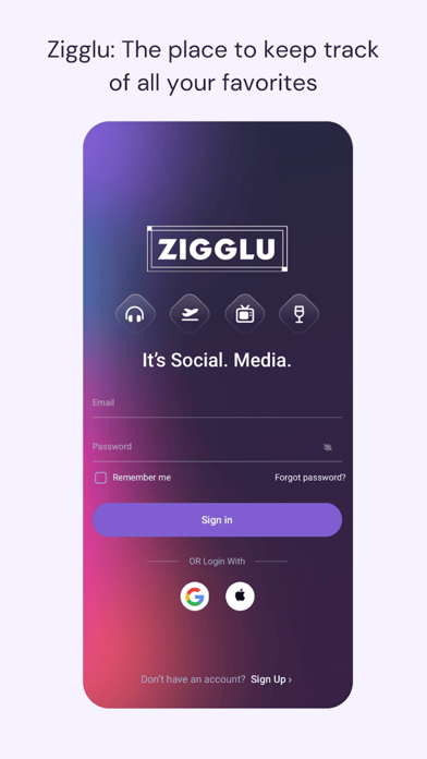 Zigglu iPhone screenshot 1 - Social Networking app