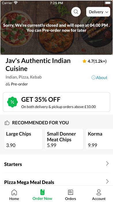 Jav's Authentic Indian Cuisine Screenshot