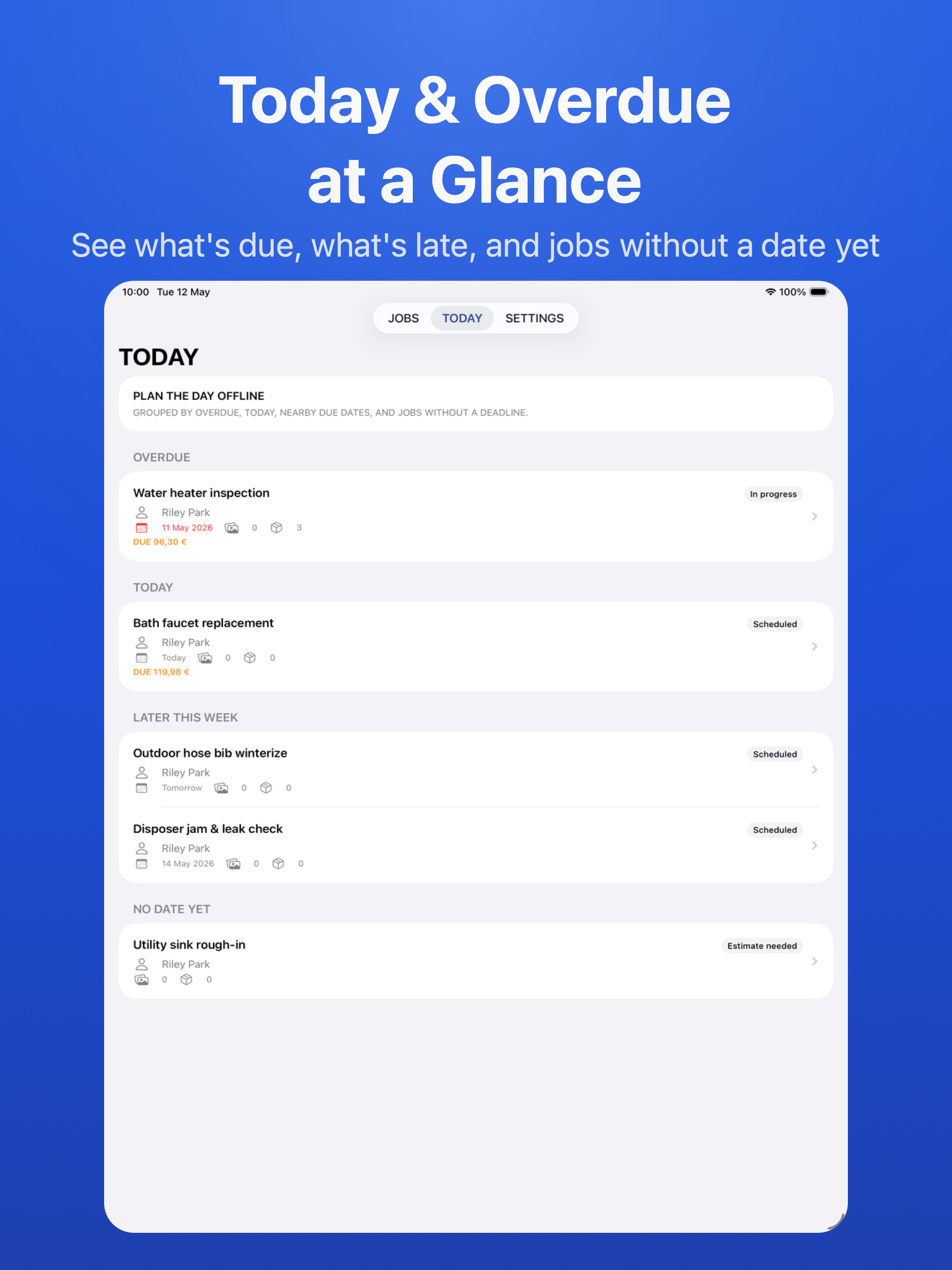 Field Service Job Tracker