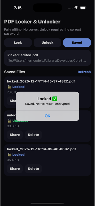 PDF Lock & Unlock Screenshot 3 of 6