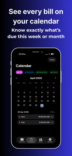 Bill Organizer: Bills & Alerts screenshot 2