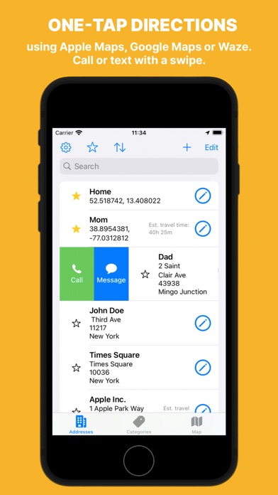 Maps Address Book Screenshot