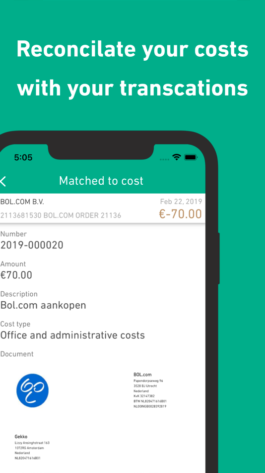 #7. Gekko Costs - Receipt Scanner (iOS) 由: Gekkolab