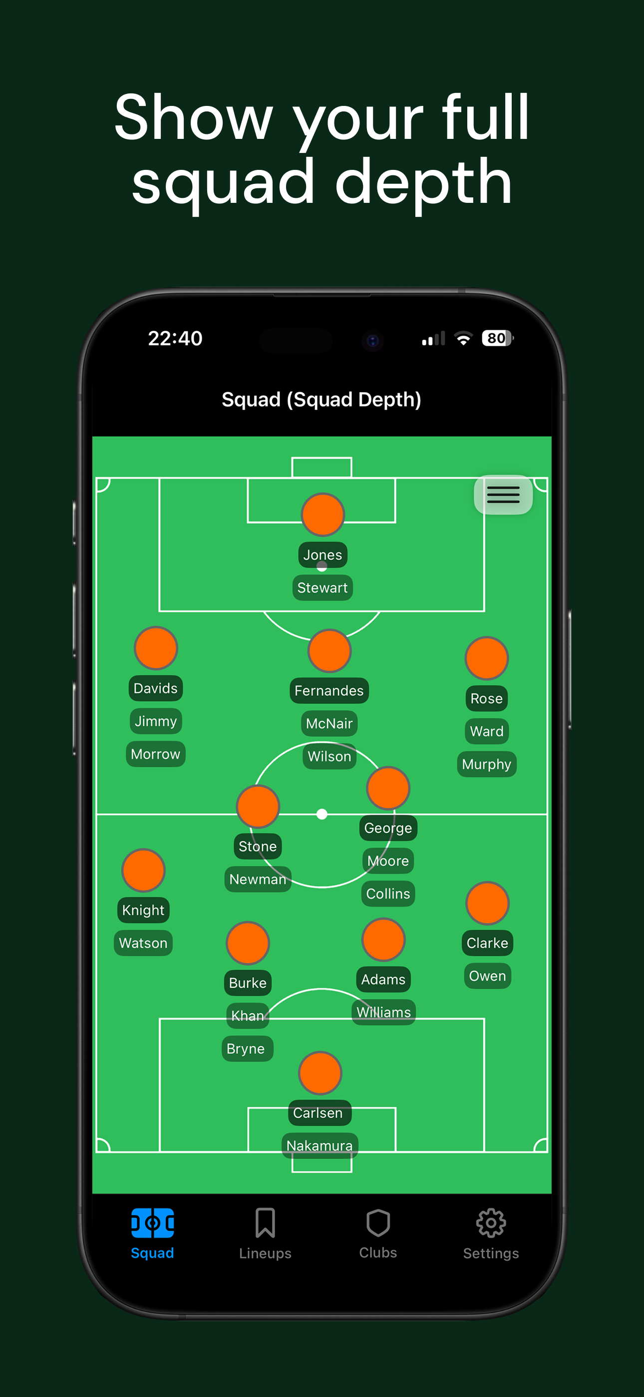 Squad11 - Soccer Lineup Maker