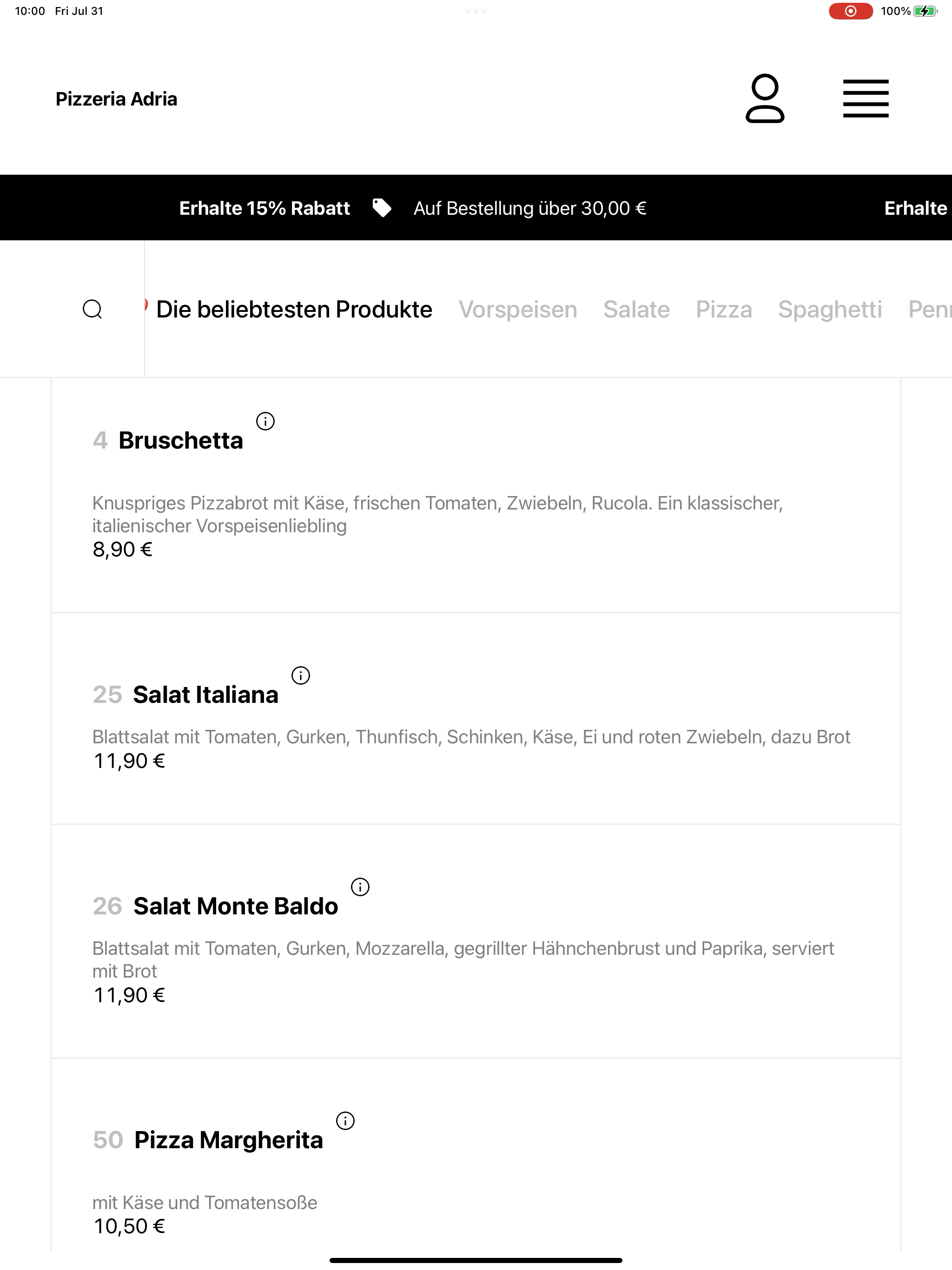 Pizzeria Adria DE screenshot 14