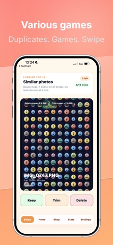 TrimSwipe - Save storage space iPhone screenshot