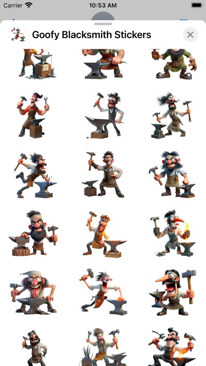 Goofy Blacksmith Stickers