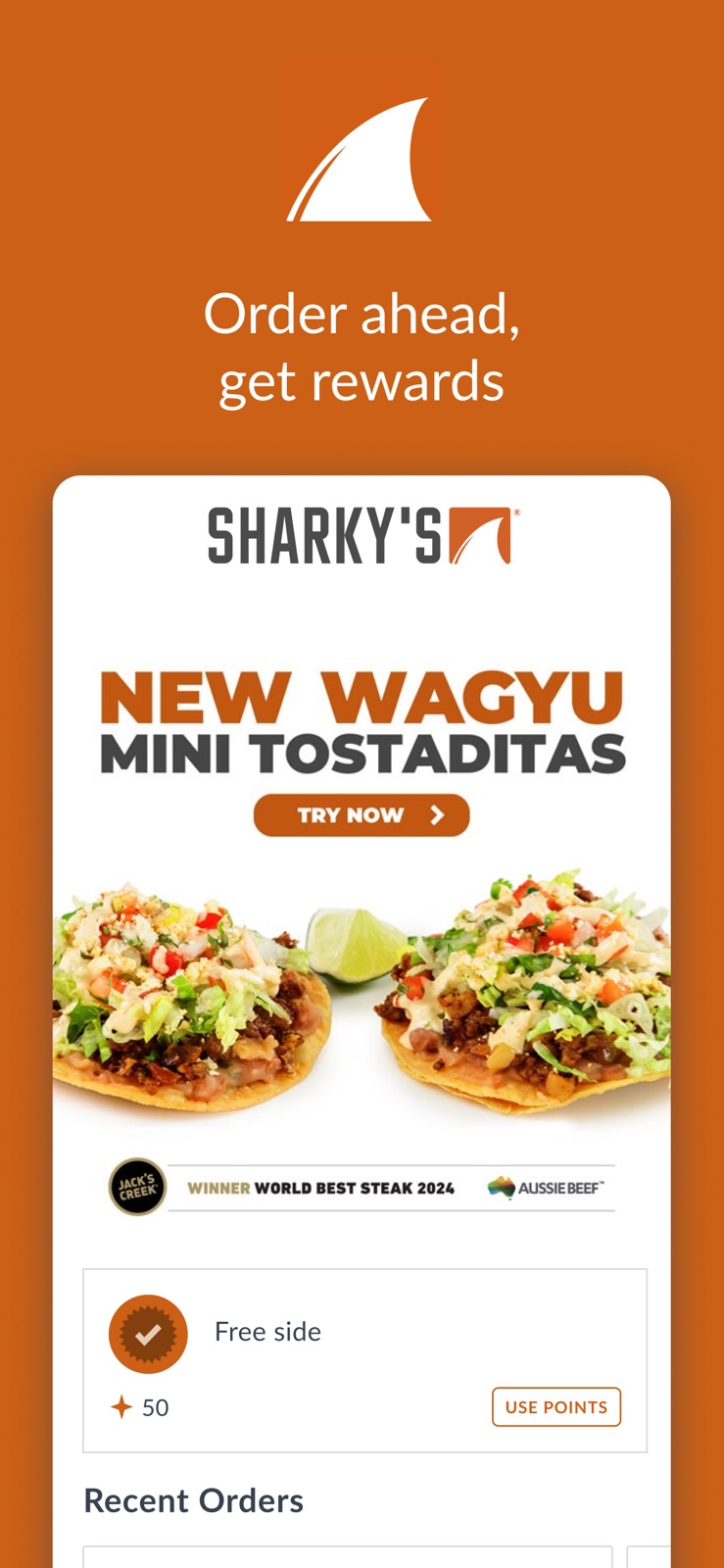 Sharky's Rewards & Ordering iphone screenshot 1