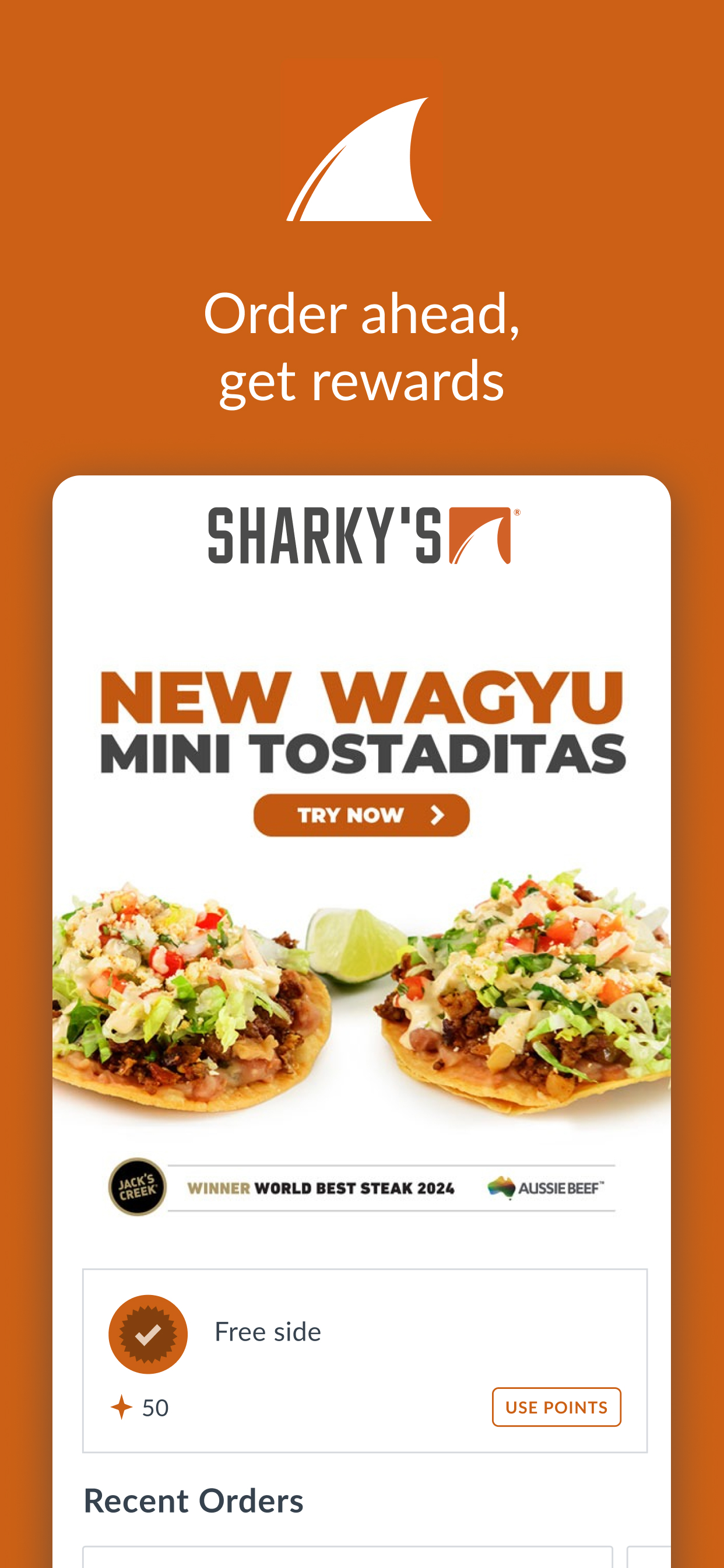 Sharky's Rewards & Ordering