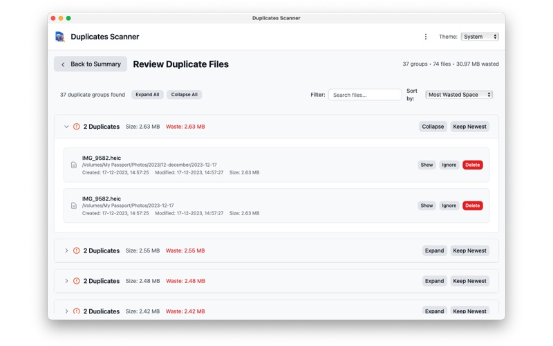 FlipFocus • Duplicates Scanner screenshot