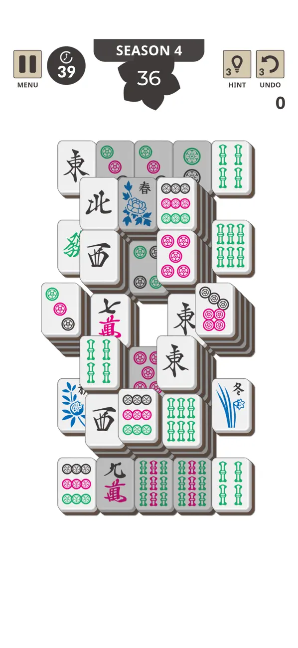 #4. Mahjong Solitaire 100 (iOS) Por: ShovelGames Inc.